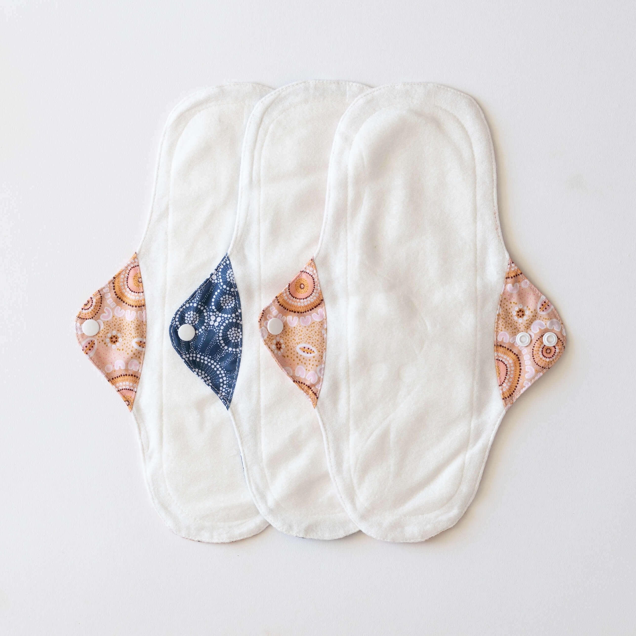 Reusable Cloth Pads Heavy | 3 Pack Springflower