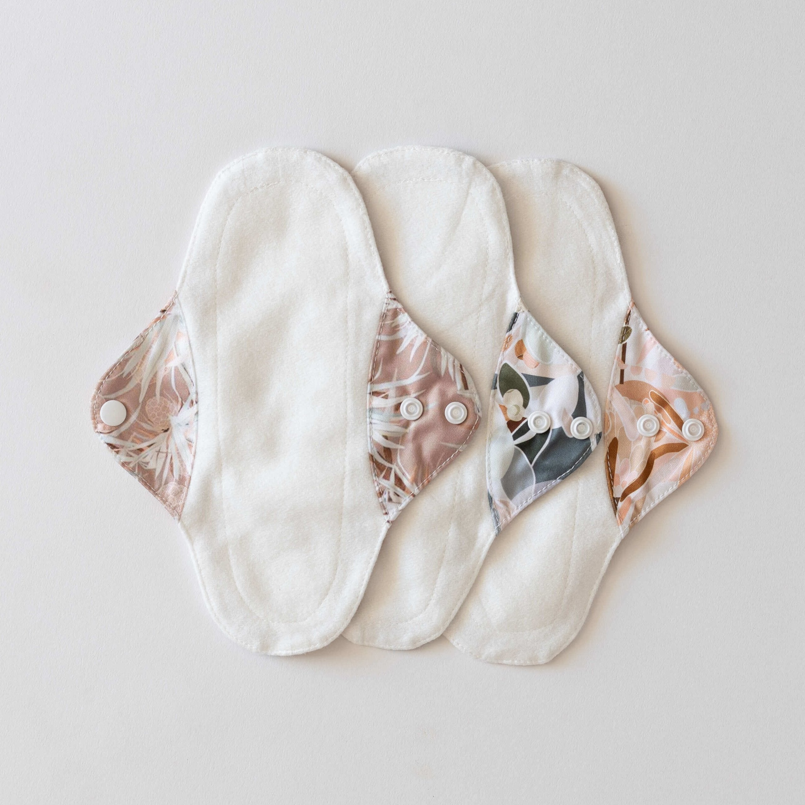 Reusable Cloth Pads Light | 3 Pack Native Flora