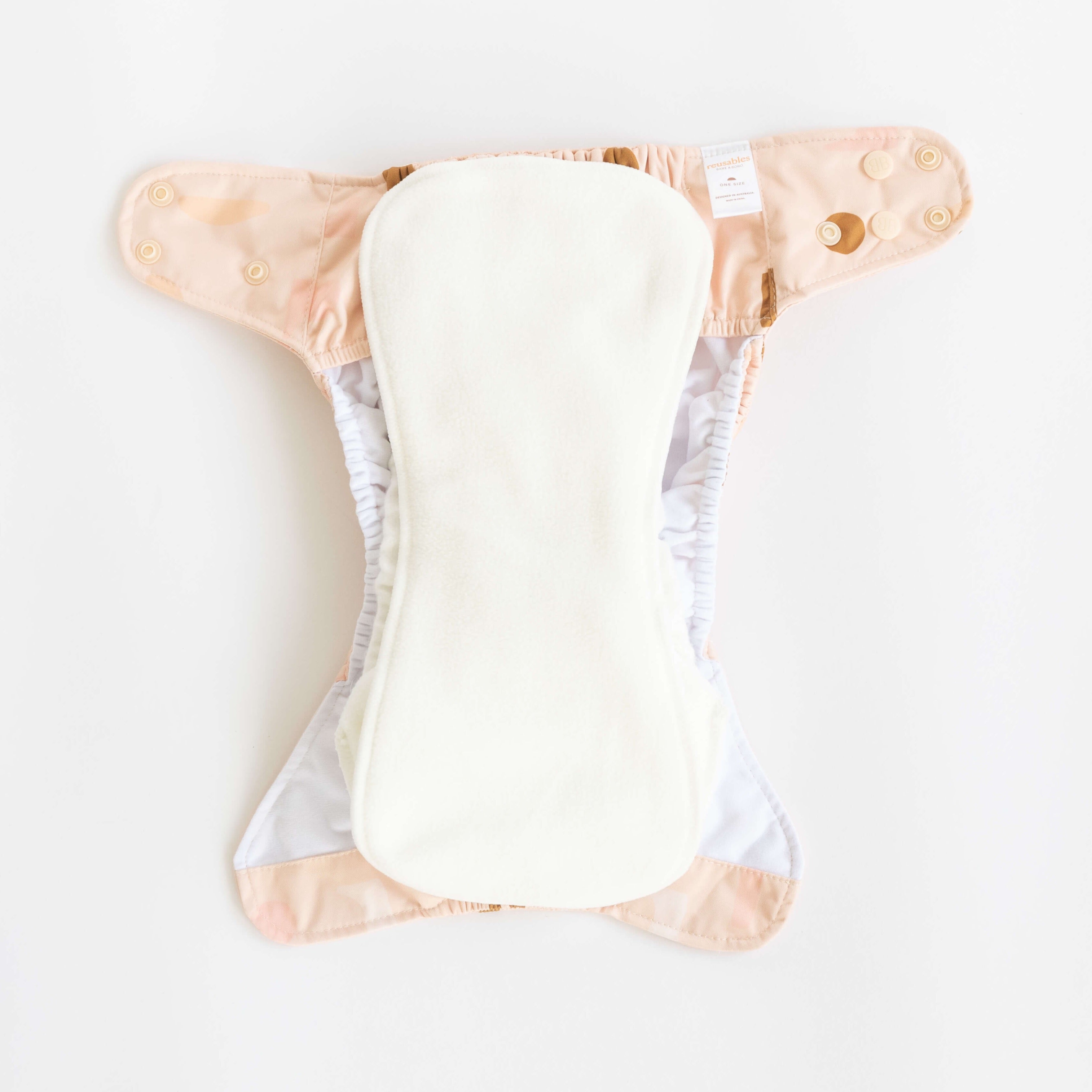 Reusable Soft Cover Nappy 2.0 | Blush Shapes