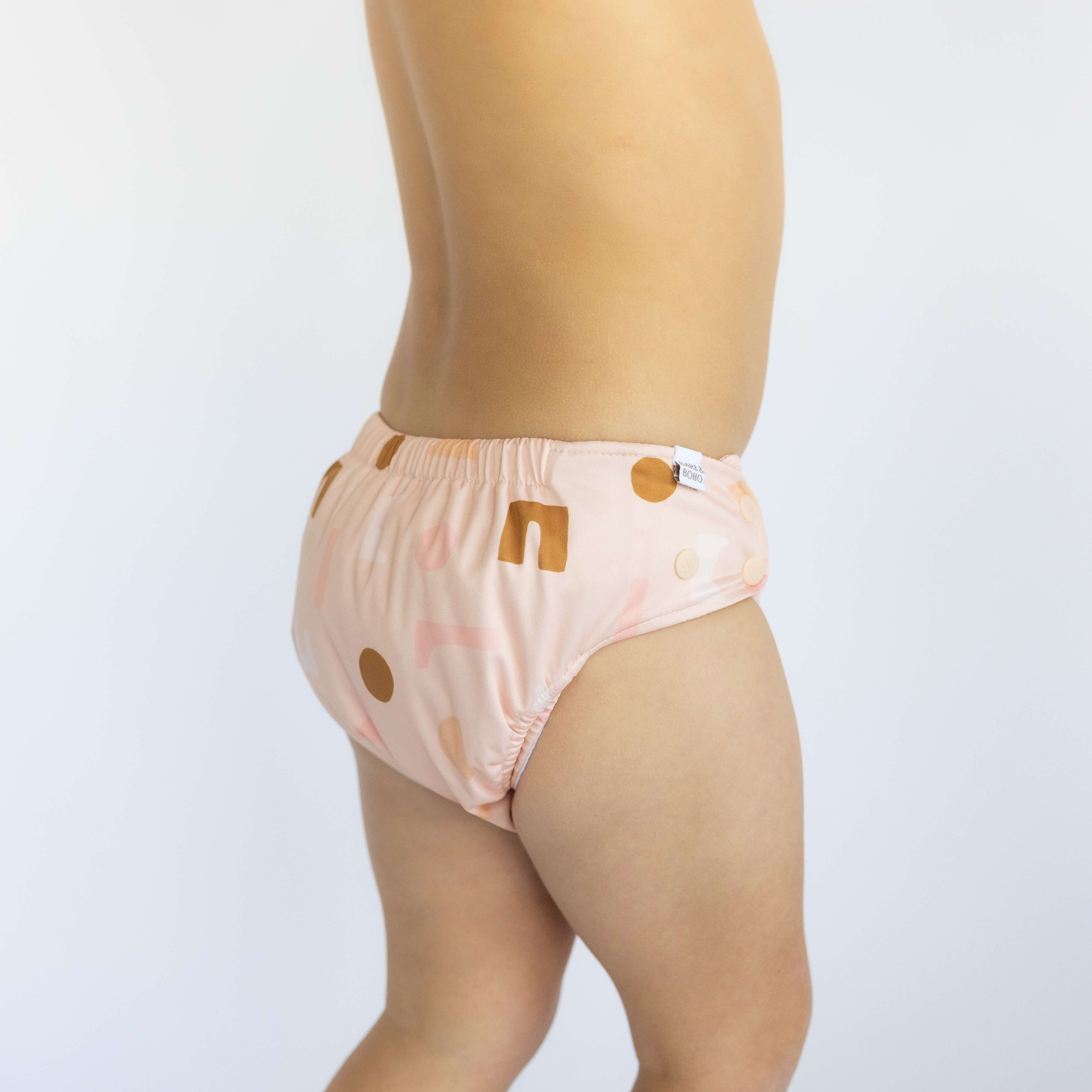 Reusable Soft Cover Nappy 2.0 | Blush Shapes