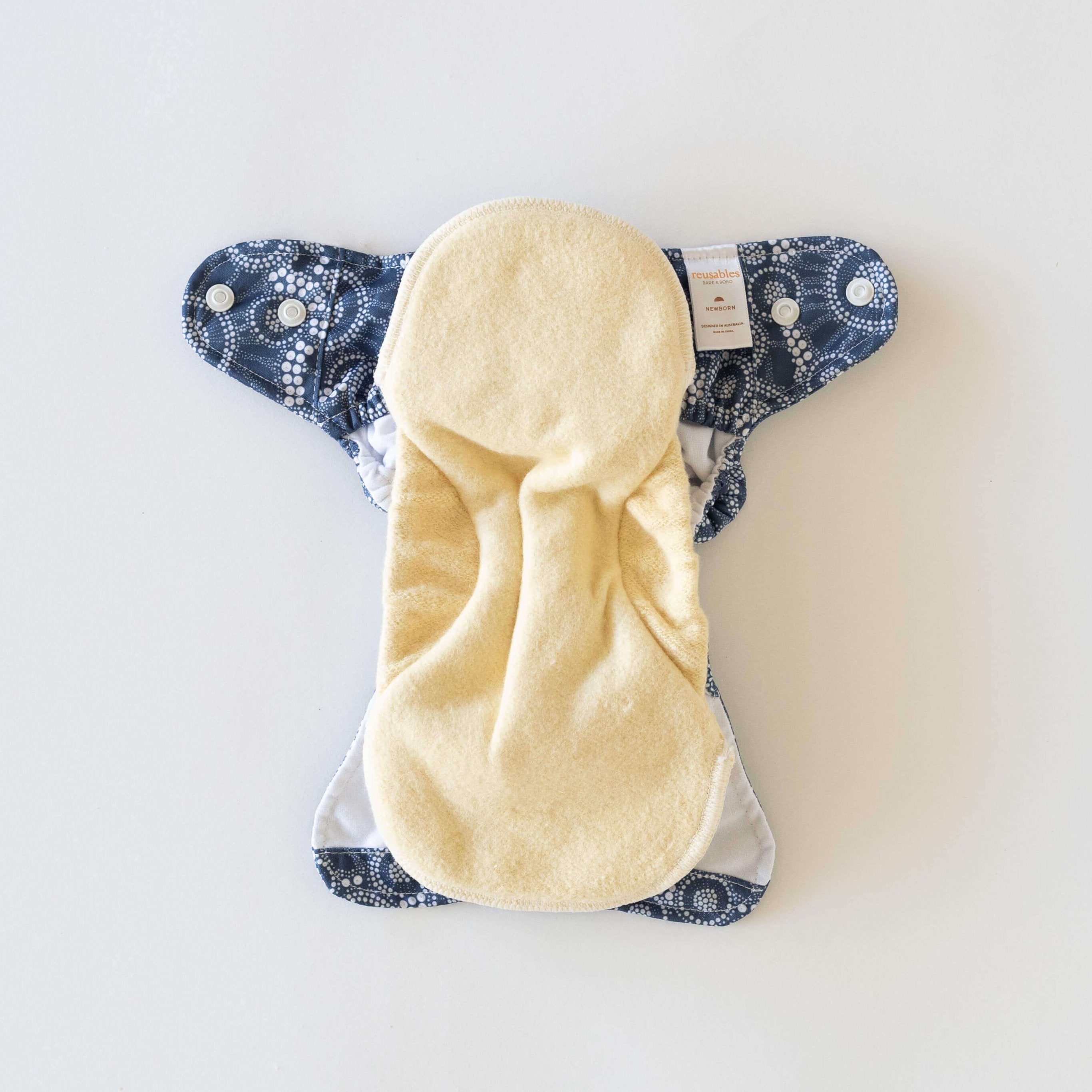 Newborn Soft Cover Nappy 2.0 | Jellyfish Tide