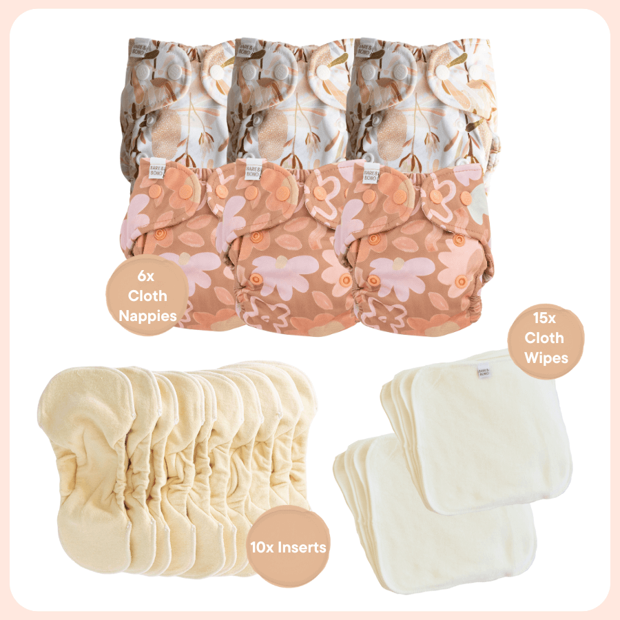 Newborn Everyday Soft Cover Nappy Bundle | Banksia